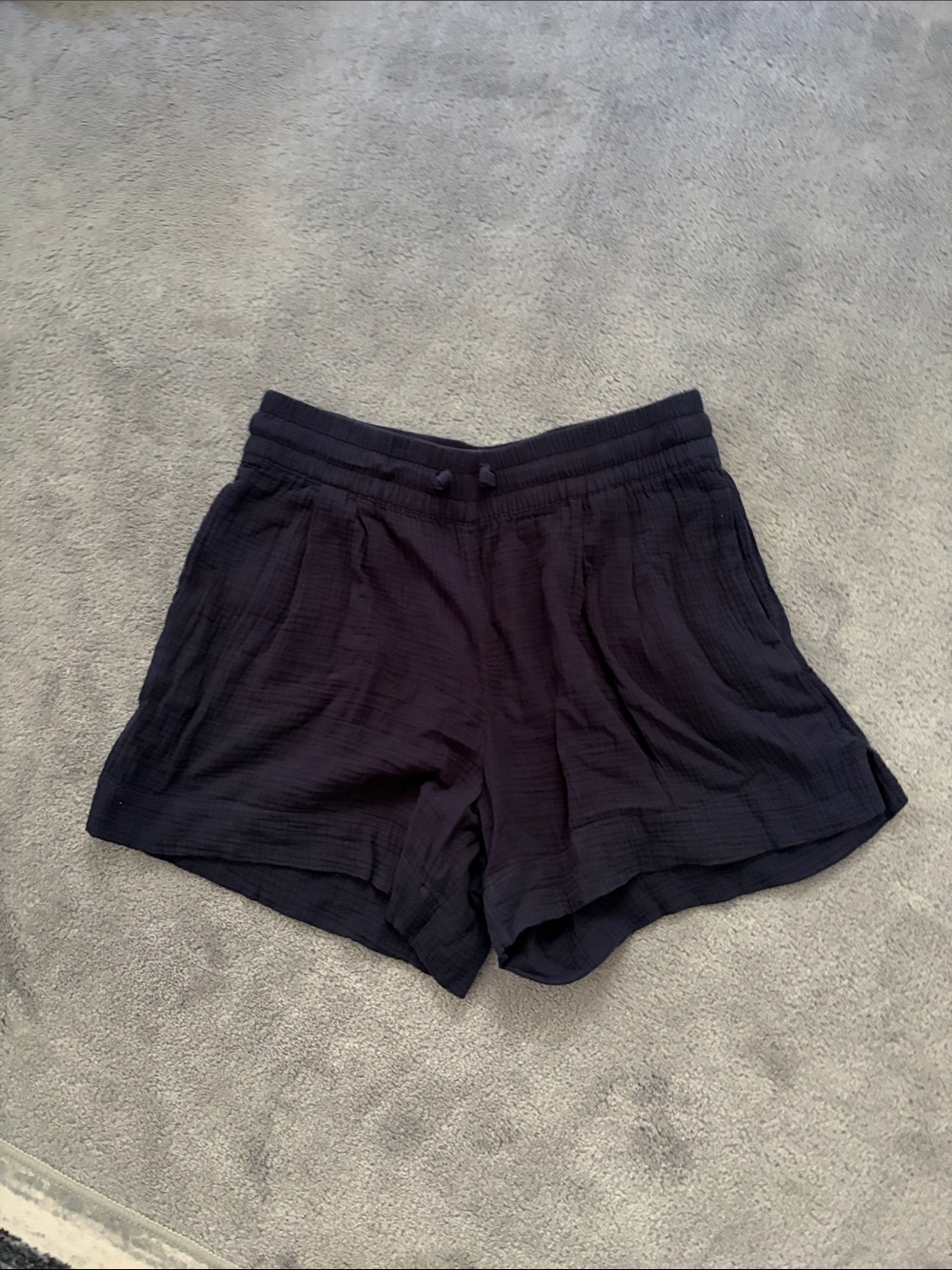 Denver Hayes  High-Waist Navy Lightweight Drawstring Shorts